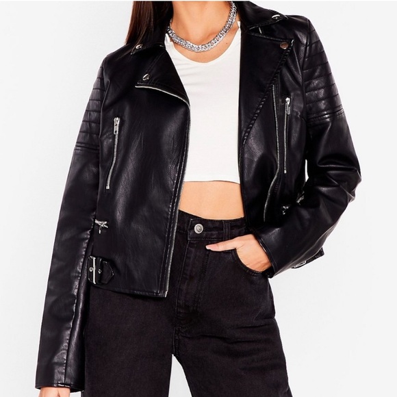 Bad Blood Faux Leather Moto Jacket - Picture 6 of 8